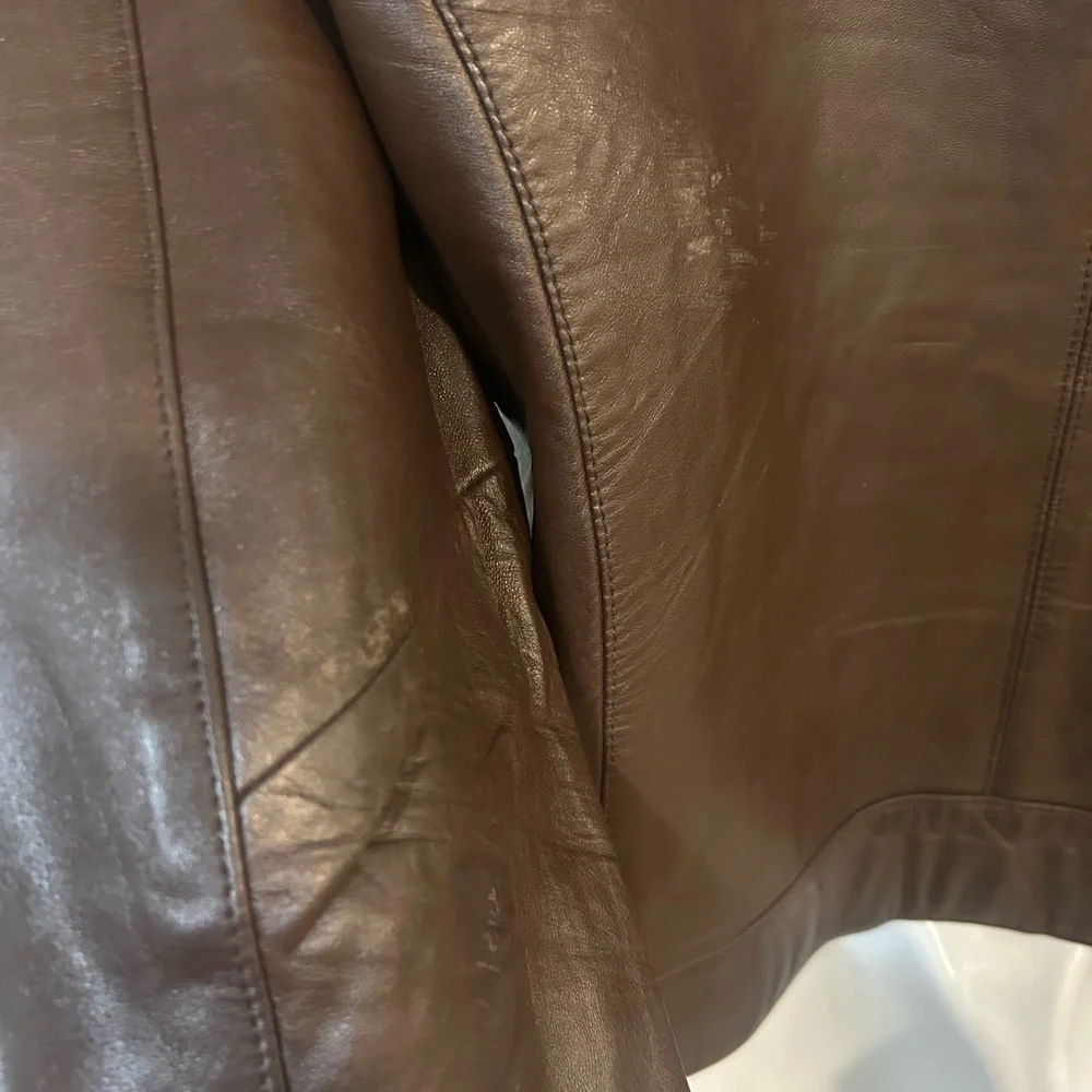 Danier Brown Leather Jacket - Picture 9 of 9